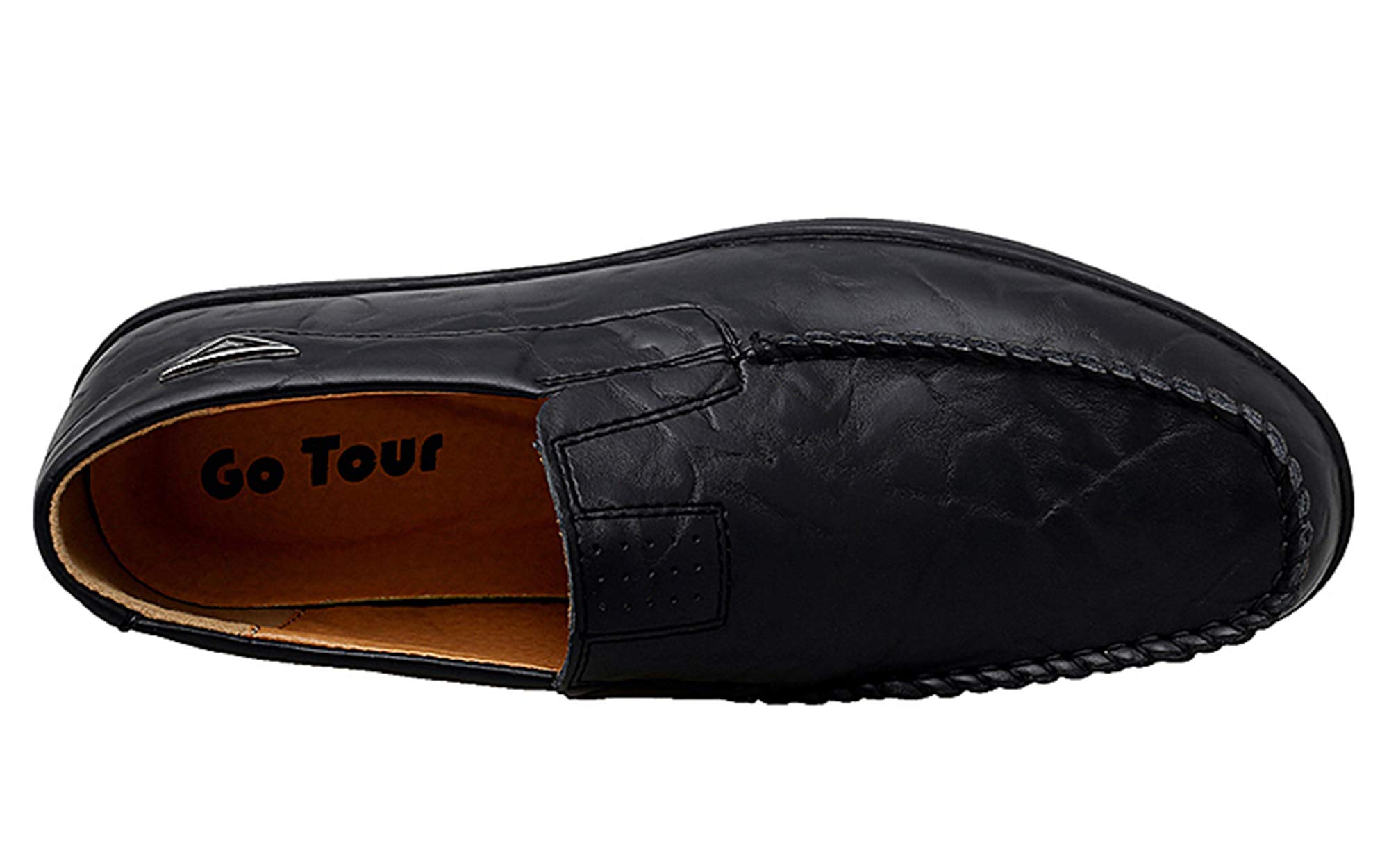 Go Tour Men’s Casual Leather Fashion Slip-on Loafers Shoes