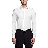 Calvin Klein Mens Dress Shirt Slim Fit Non Iron Stretch Solid French Cuff