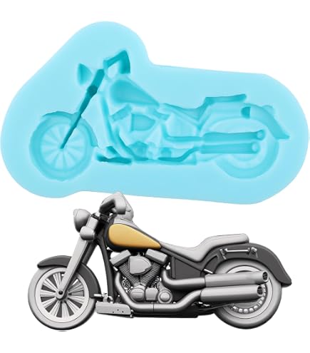 thumbnail image 2 of Motorcycle Silicone Mold #230 – For Fondant, Cupcake, Candy, Sugarcraft, Resin 2 of 6