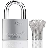 70mm Heavy Duty Lock Warehouse Waterproof Keyed Padlock High Security Padlock with 4 Keys