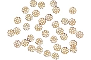 Ximkee Beautiful Bead 6mm Rose Gold Tone Flower Bead Caps for Jewelry Making (About 500pcs)