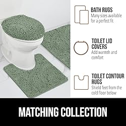 GORILLA GRIP Bathroom Rug Sets 3 Piece, Bath Mat