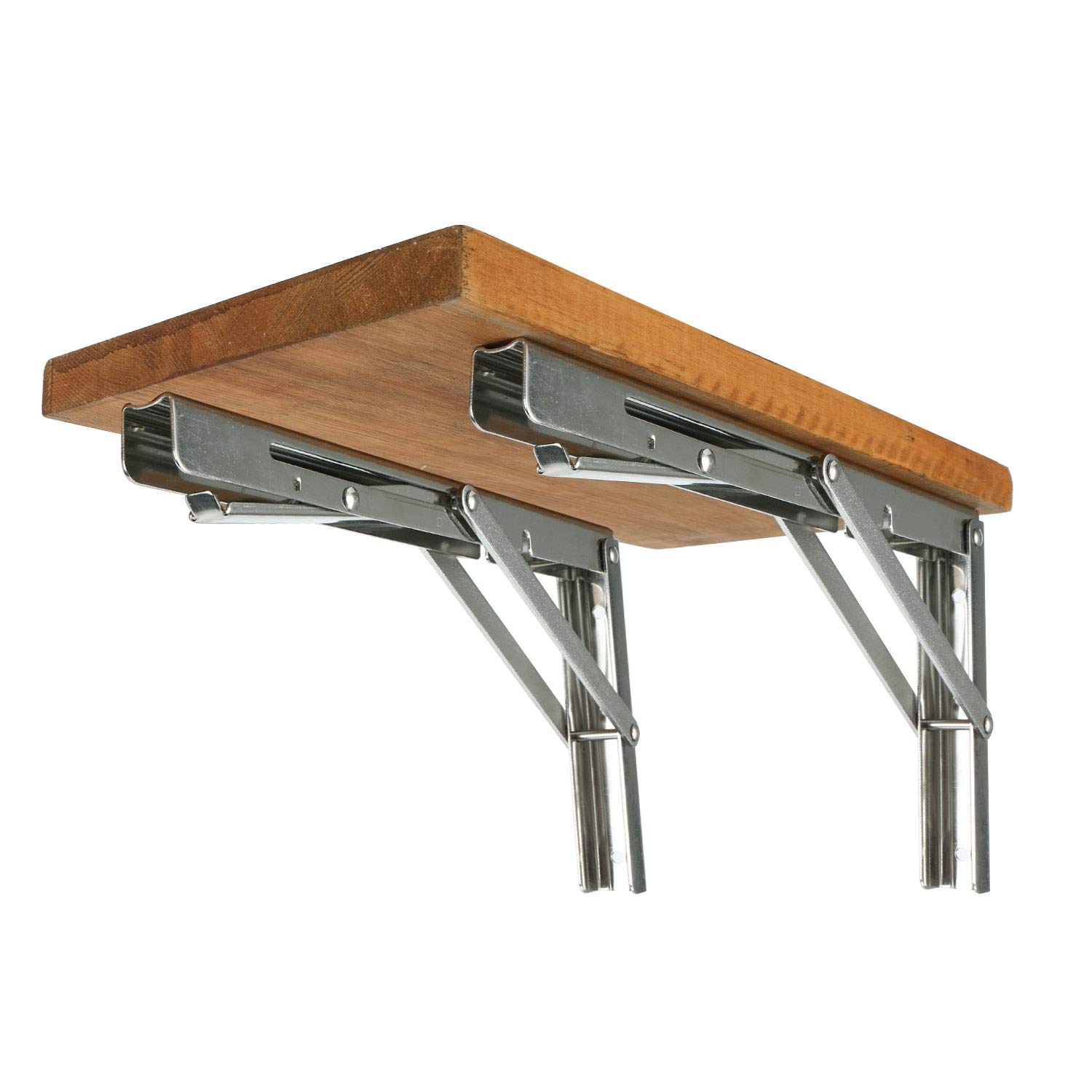 2 Pcs Wall Mount Fold Shelf Bracket for Bench Desk Support Brackets