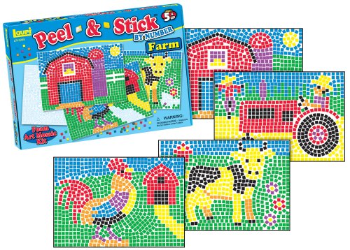 Lauri Toys Peel and Stick by Numbers Farm