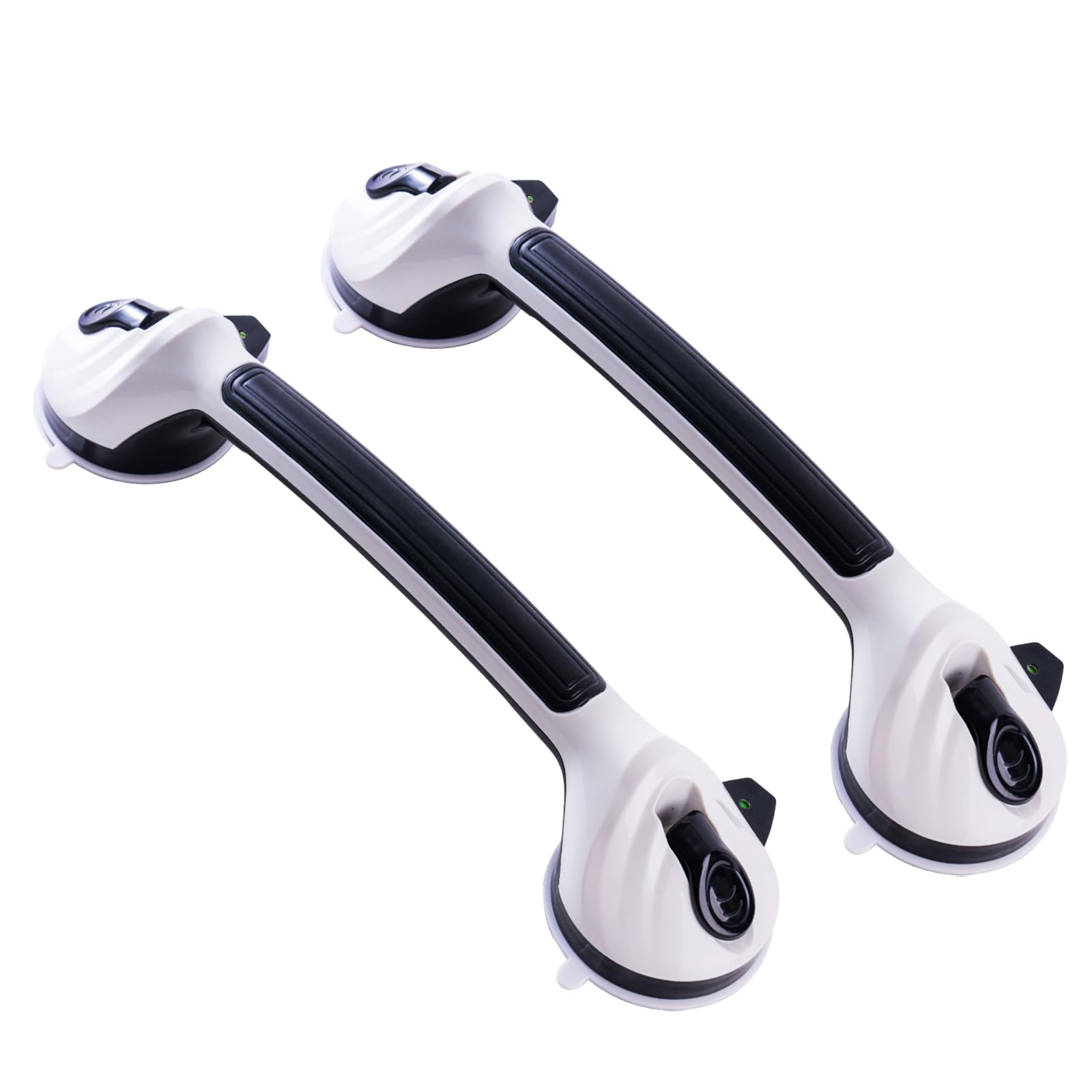 Photo 1 of LEATALE Shower Grab Bars for Seniors 2 Pack,16.8" Suction Shower Handle with Safety Indicator, No-Drill Bathroom Safety Rails for Elderly, Bathtub & Tile/Glass (Black)