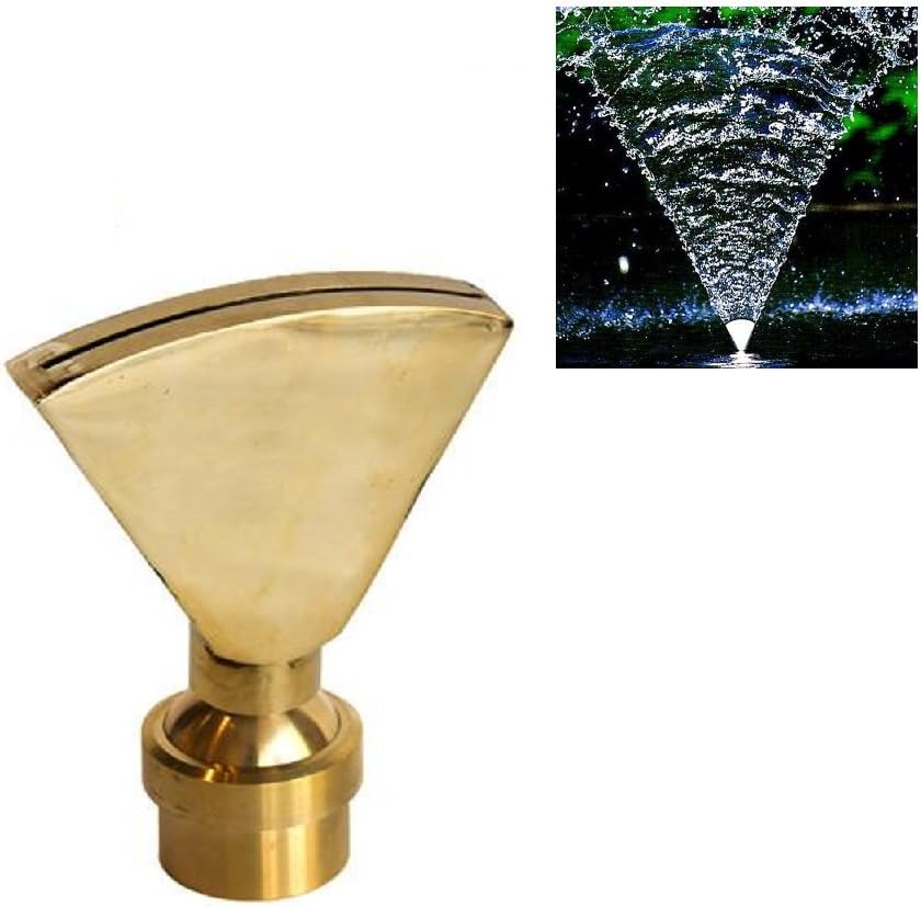 NAVADEAL 1.5” DN40 Brass Wide Fan Jet Water Fountain Nozzle Spray