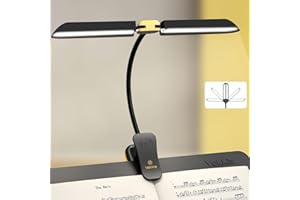 Vekkia 8.2ft Super Long USB Cable Rechargeable, 200lm Super Bright Music Stand Light, Portable 42 LED Clip On Piano Light,3 C