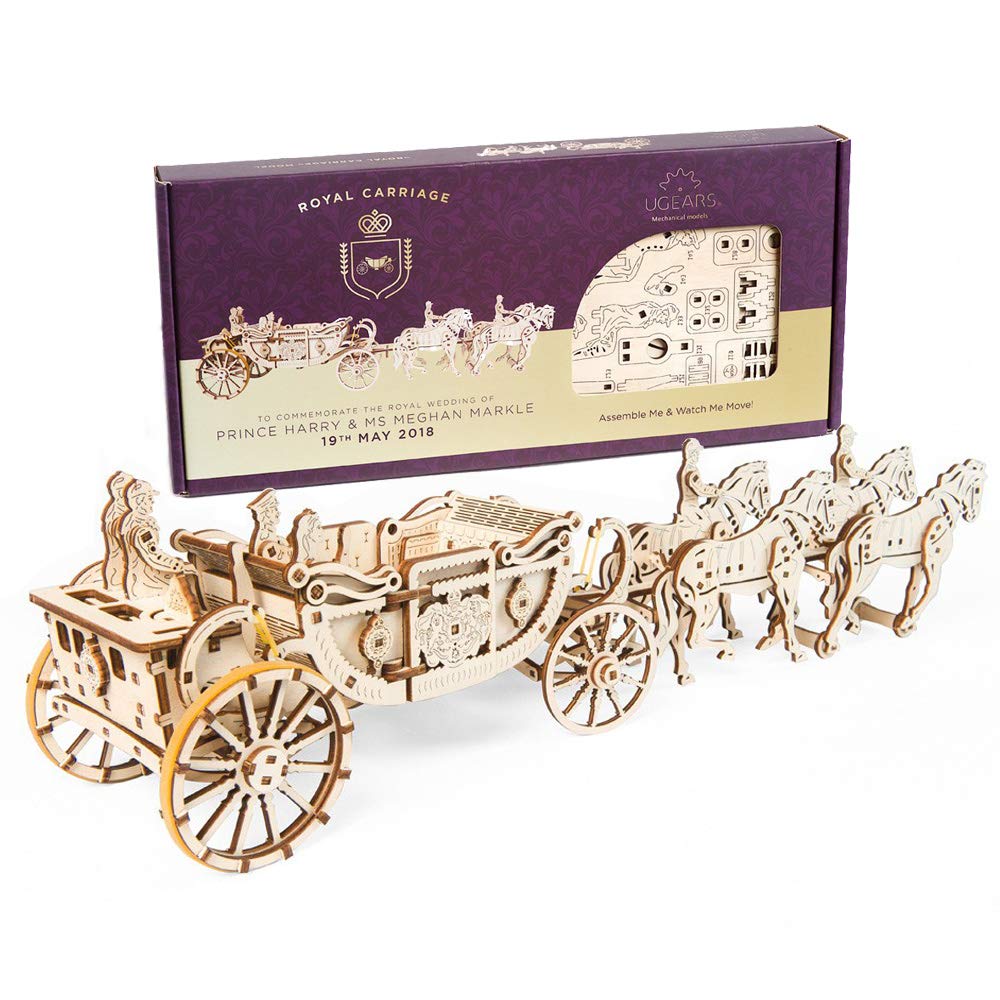 Ugears 70050 Royal Wedding Carriage Mechanical Wooden Model Kit Wooden Model Kit