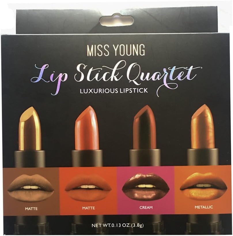 Lipstick Kit Lasting Lip Cosmetic Beauty Makeup Set Lipstick Matt Waterproof Long Staying Lipstick Kit FANOUD Makeup Set 4Pcs