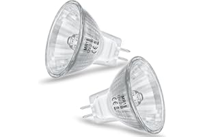 DUMILOO MR11 Light Bulbs, 12V 20W Halogen Light Bulbs 2 Pin, FTD Spotlight Bulb, GU4 Bi-Pin Base, Dimmable, 2700K Warm White, 2 Prong Light Bulb for Landscape, Accent, Track Lights, Fiber Optics, 2Pcs