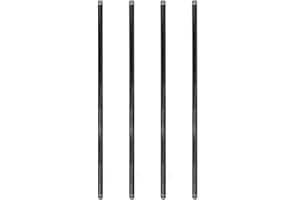 Pipe Decor 1/2” x 72” Malleable Cast Iron Pipe, Pre Cut, Industrial Steel Grey Fits Standard Three Quarter Inch Black Threaded Pipes Nipples and Fittings, Build Vintage DIY Furniture, 4 Pack
