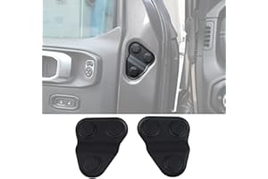 YOCTM Door Screw Protector Cover Trim Compatible with 2018-2025 Jeep Wrangler JL JT Willys Sport S Rubicon Deluxe Sport Utility 4XE Black ABS (2-Door/4-Door) (Pack of 2)