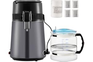 Uargd 4L 1.05 Gallon Water Distiller, 750W Countertop Purifier for Home Use, Stainless Steel Interior for Clean Water Product