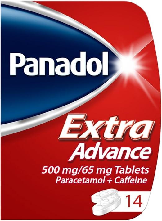 Panadol Paracetamol Caffeine Pain Relief Tablets 500 mg/65 mg Extra