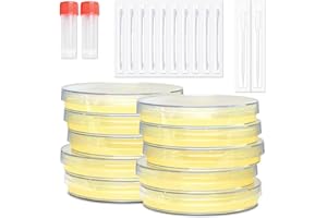 Nutrient Agar Petri Dishes Science Project Kit,10 Pre-Poured Agar Plates and Cotton Swabs for Science Experiments, Bacteria S