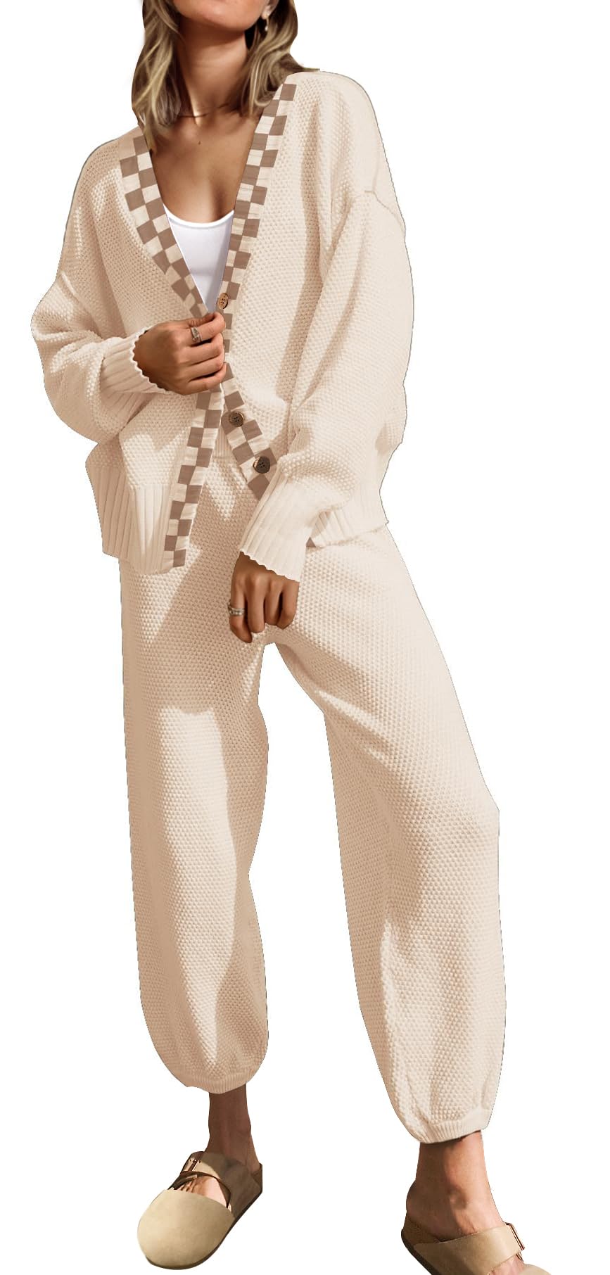 Photo 1 of (used/fair) (bagged)  Sweater for Women Free People Dupes Knit Sweatsuit Button Down Cardigan large