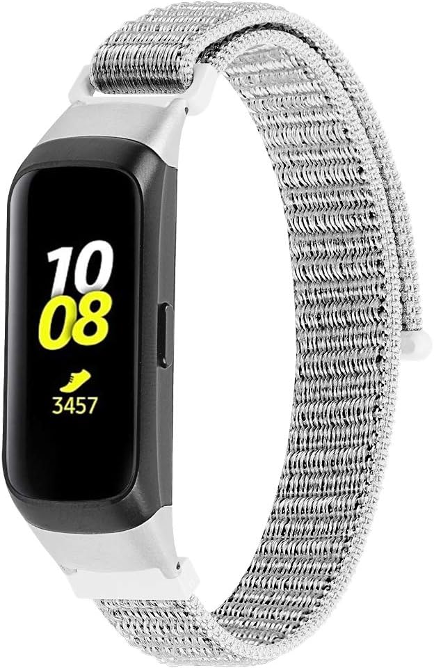 Yrzper Compatible with Samsung Galaxy Fit SM-R370 Nylon Fabric Band Sport Loop Replacement Belt Strap Breathable with Lookback Strap Adjustable
