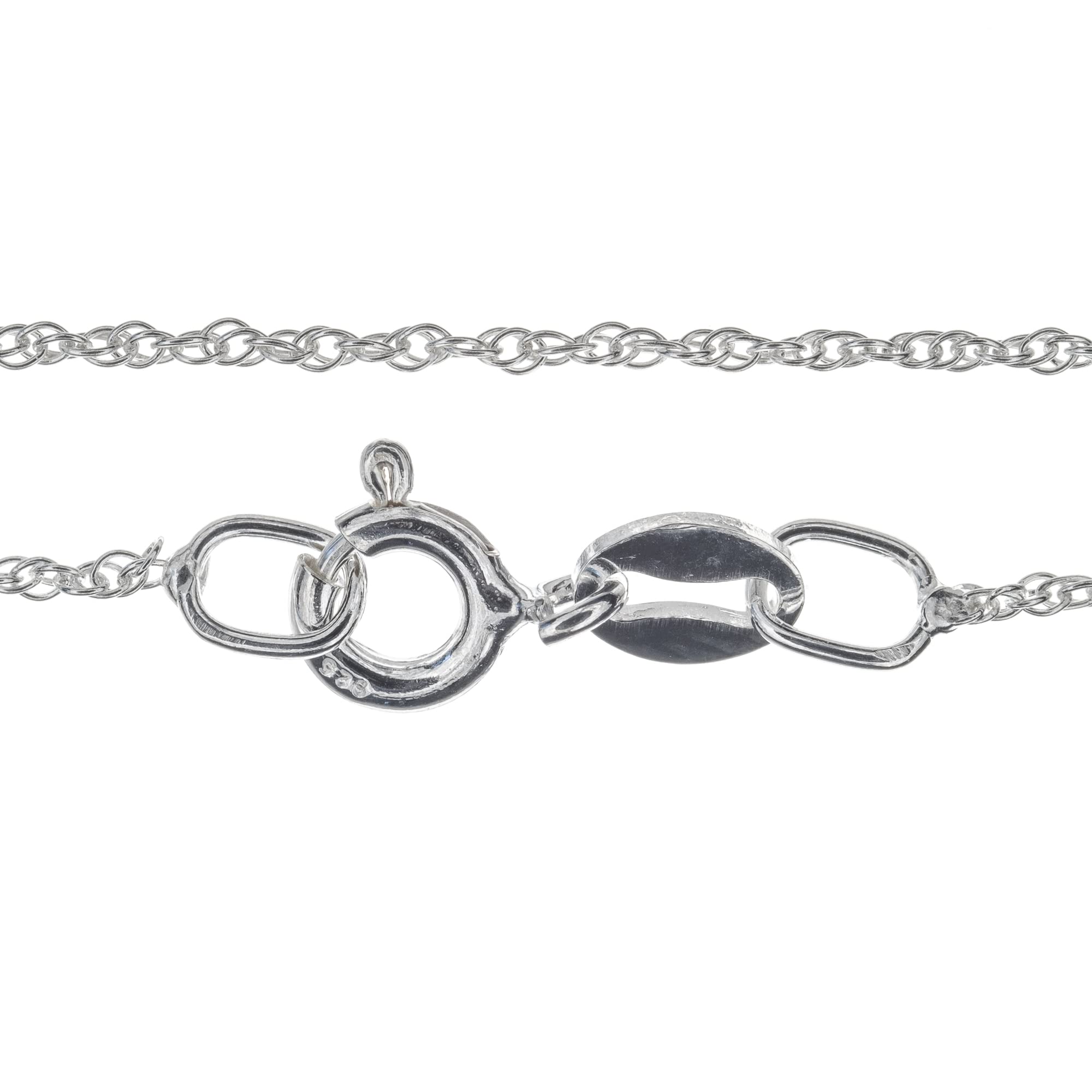 Markylis - Solid and Stunning Italian 925 Sterling Silver Fine Twisted Prince of Wales Twist Jewellery Chain Necklace for Women Ladies - 0.8mm Guage - 16inch - 16"