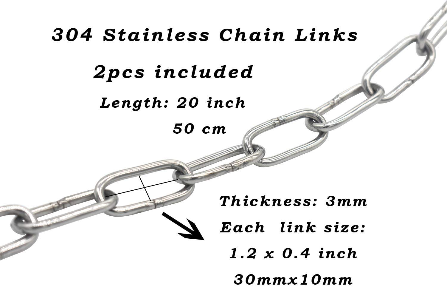 POFET 5m/Piece 304 Stainless Steel Lifting LoadBearing Chain, Suitable