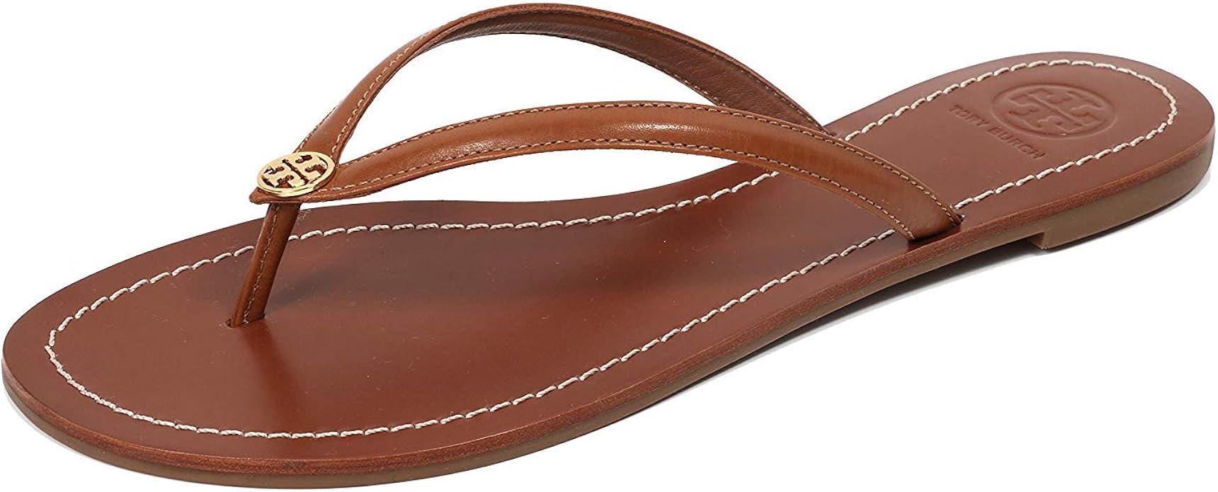 tory burch brown flip flops