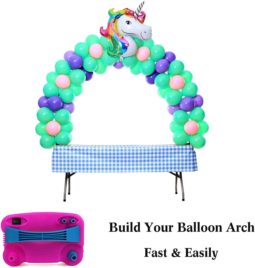 Party Zealot Electric Balloon Inflator with 100 Balloon Ties Air Pump Dual Nozzles Balloons Blower US Standard Plug for Balloon Arch, Balloon Column Stand, and Balloon Decoration: Toys & Games