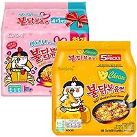 Samyang Chicken Fried Noodles (20 Packs 10x Carbo & 10x Cheese) Hot Fusion Select