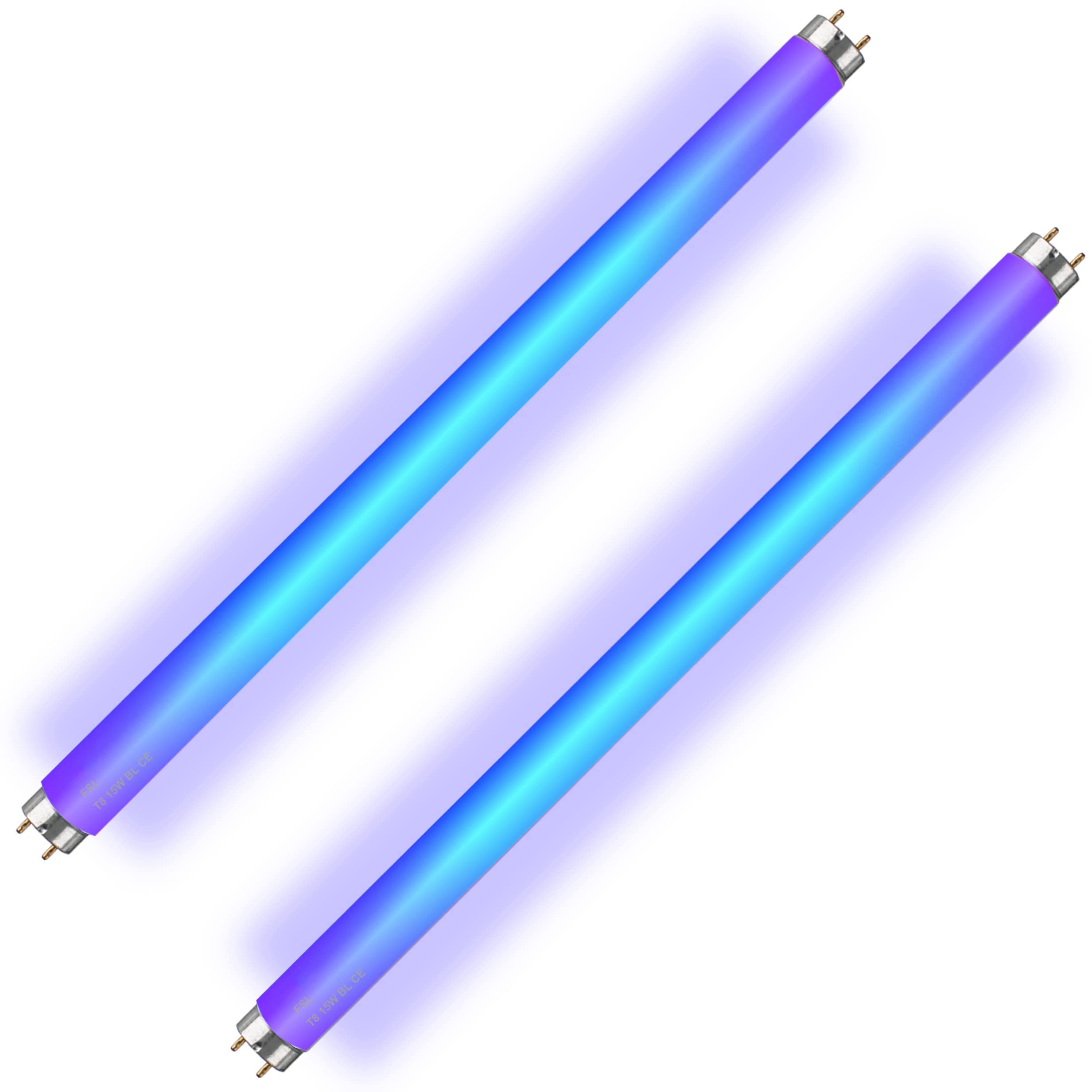 Fly-Bye 2 x 15W Replacement UV Light Tube Bulbs for Electric Fly Killers for The Home - Electric Fly Zapper Bulbs - Non-Toxic Insect Killer Unlike Fly Spray - Fluorescent FSL Tubes