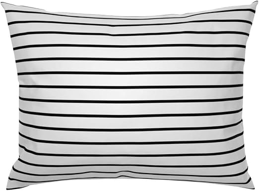 Amazon Com Roostery Pillow Sham Stripe Black White Stripes