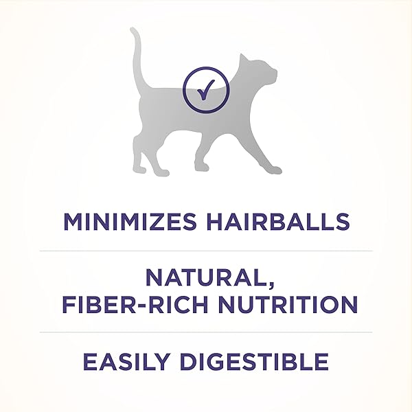 PURINA ONE NATURAL CAT FOOD FOR HAIRBALL CONTROL, +PLUS HAIRBALL FORMULA – 3.5 LB. BAG
