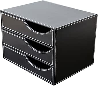 KINGFOM ™ 3 cajones de sobremesa para armario archivador, estructura de