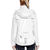 FitsT4 Sports Women's Cycling Running Jackets Lightweight Windproof Bike Windbreaker Reflective with Hooded