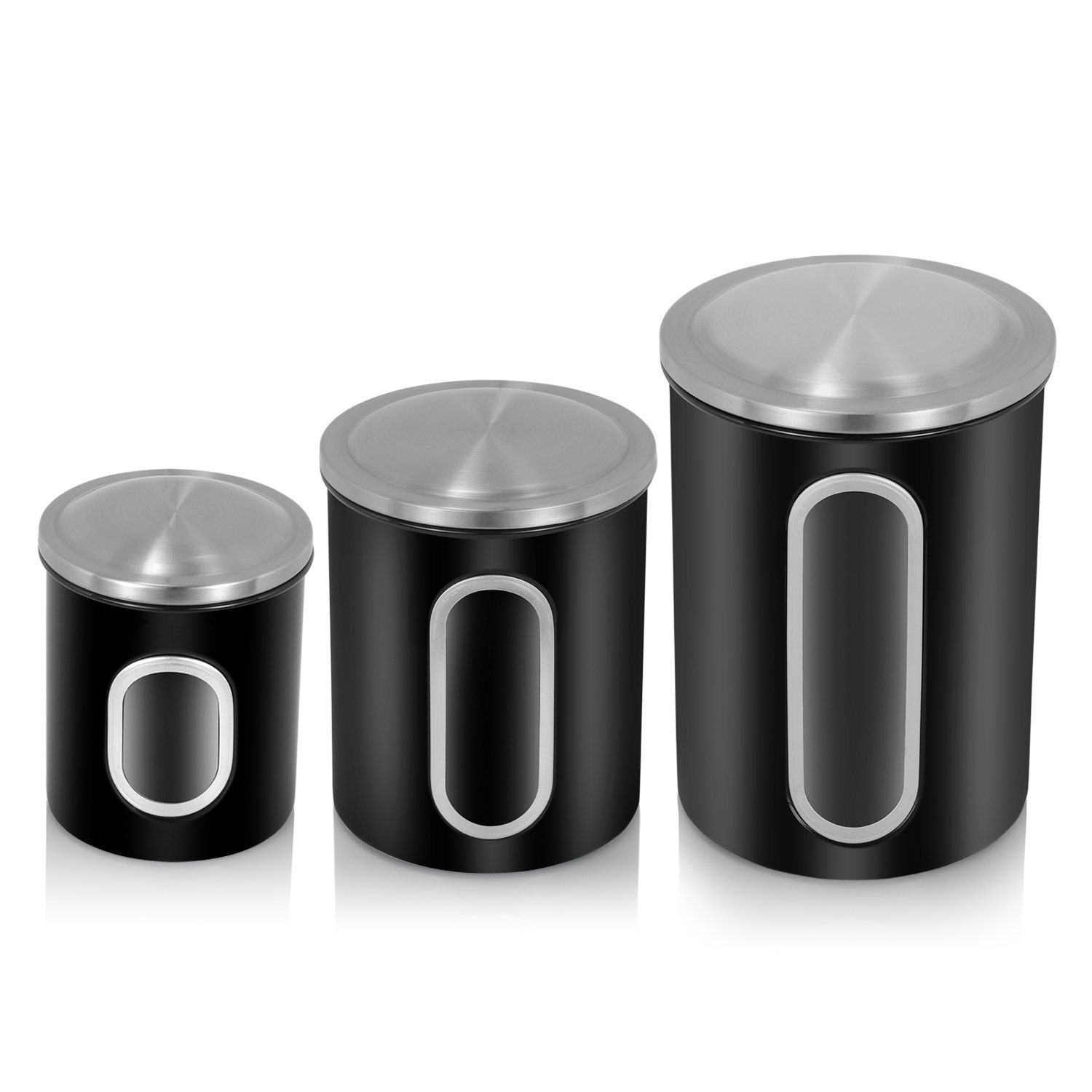 FC Airtight Window Kitchen Canister, Stainless Steel Canisters Sets