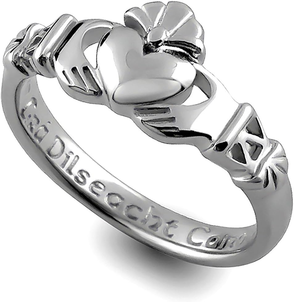Sterling Silver Claddagh Promise Ring PROMISE2. Made in Ireland.