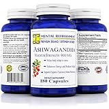 Mental Refreshment: Pure Ashwagandha 900mg, 180 Capsules (1 Bottle)