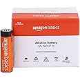 Amazon Basics 20-Pack AA Alkaline Batteries, 1.5 Volt, 10-Year Leak-Free Shelf Life, for Everyday and Household Devices