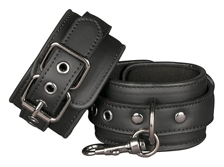 EasyToys Fetish Collection - Kunstleder Einstellbare Handschellen - 80 CM langer Handfesseln - 11 cm zu 28 cm Duchmesser Ø - 