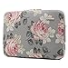 kayond Water-Resistant Canvas 13.3 Inch Laptop Sleeve-White Rose