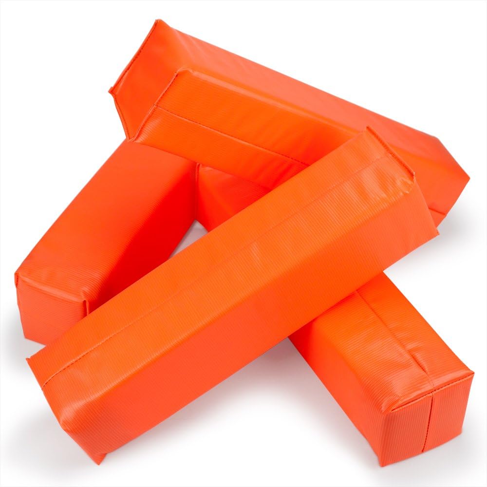 Crown Sporting Goods Anchorless Weighted Football Pylons (Set of 4), Orange : Sports & Outdoors
