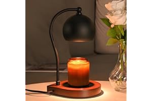 Cawalap Candle Warmer Lamp - Candle Warmers Timer with 2 Bulbs, Dimmer Wax Melt Candle Warmer,Gifts for Mom, Birthday Gifts for Women Birthday Unique, House Warming Gifts New Home Decor Blacks