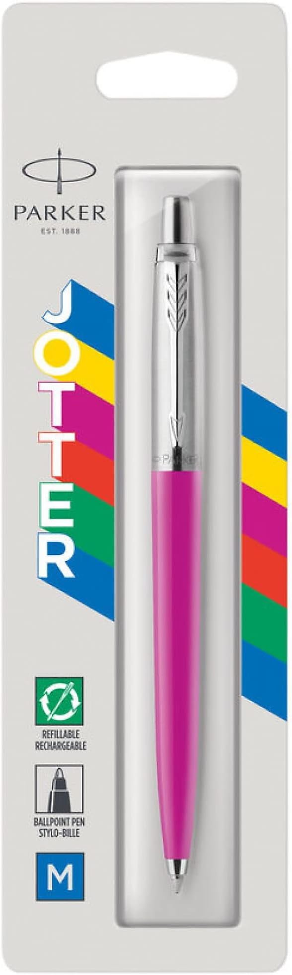 Parker Jotter Originals Ballpoint Pen Magenta Finish Medium Point Blue Ink 1