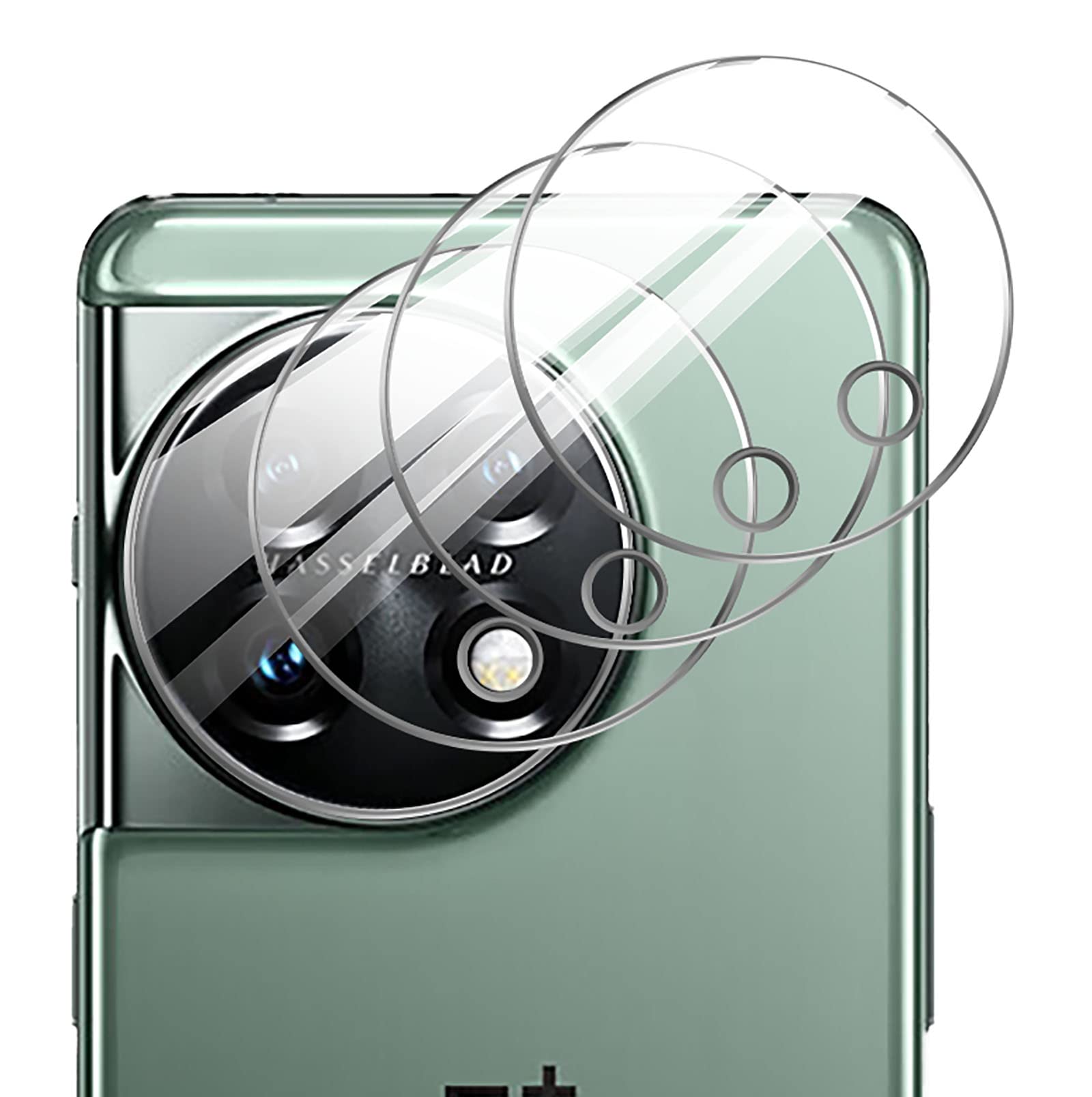 GIOPUEY [Ultra Thin 4 Pack Camera Lens Protector Compatible with OnePlus 11, HD Tempered Glass Camera Protector for OnePlus 11
