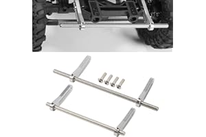 G.T.R RC Aluminum CNC Modular Bumper Set for 1/10 RC Crawler Chassis LCG Rigs Comp Builds TRX4 SCX10 Gspeed Power Wagon Cliffhanger Body (Silver)