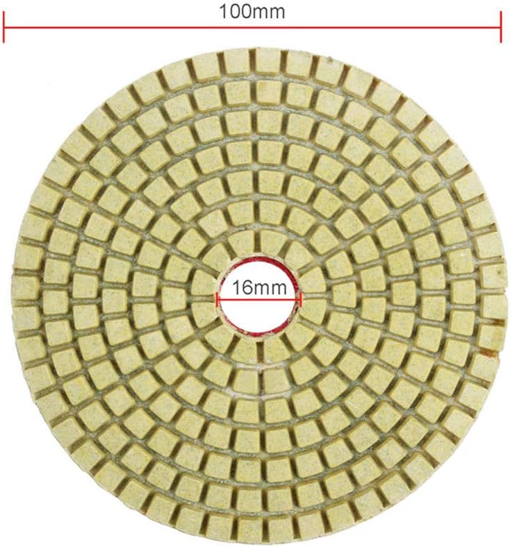 Diamond Polishing Pads BE-TOOL 10PCS Wet/Dry Diamond Polishing Pads Stone Polishing Accessories Grinding Disc + 1pc Backing Pad for Granite Marble Stone Ceramic Tile Concrete - Image 3