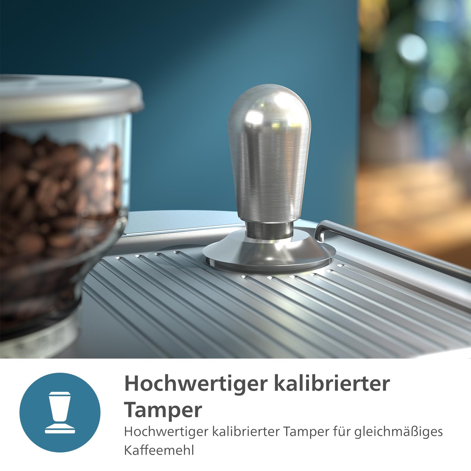 PHILIPS Barista Brew Espressomaschine – Einfacher & doppelter Espresso, Americano-Taste, 280g Bohnenbehälter, intuitive Bedienung, kalibriertes Tampern, Cappuccinosystem (PSA3228/41) 4