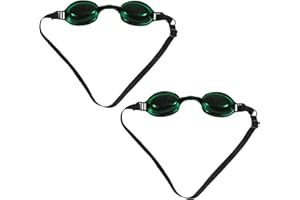 Fukaisu 2 Pairs Protective Goggles for Red Light Eye Protection, See-Through Tanning Bed Goggles Tanning Eyewear for Sunbathing IPL LED Light Process without Blocking Vision