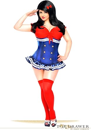 Amazon Com Daisy Corsets Women S Top Drawer 3 Piece Pin Up Sailor