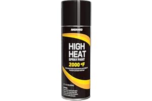 NADAMOO High Heat Spray Paint for Metal, Matte Finish BBQ & Stove Aerosol Paint - High Temperature Resistant Up to 2000°F, 1 Can, Black