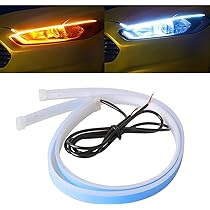 2PCS Led DRL Daytime Running Lights Turn Signal Flexible LED White DRL