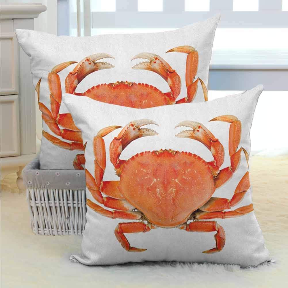 Crabs Printed Throw Pillow Cover Sea Animals Theme a Cooked