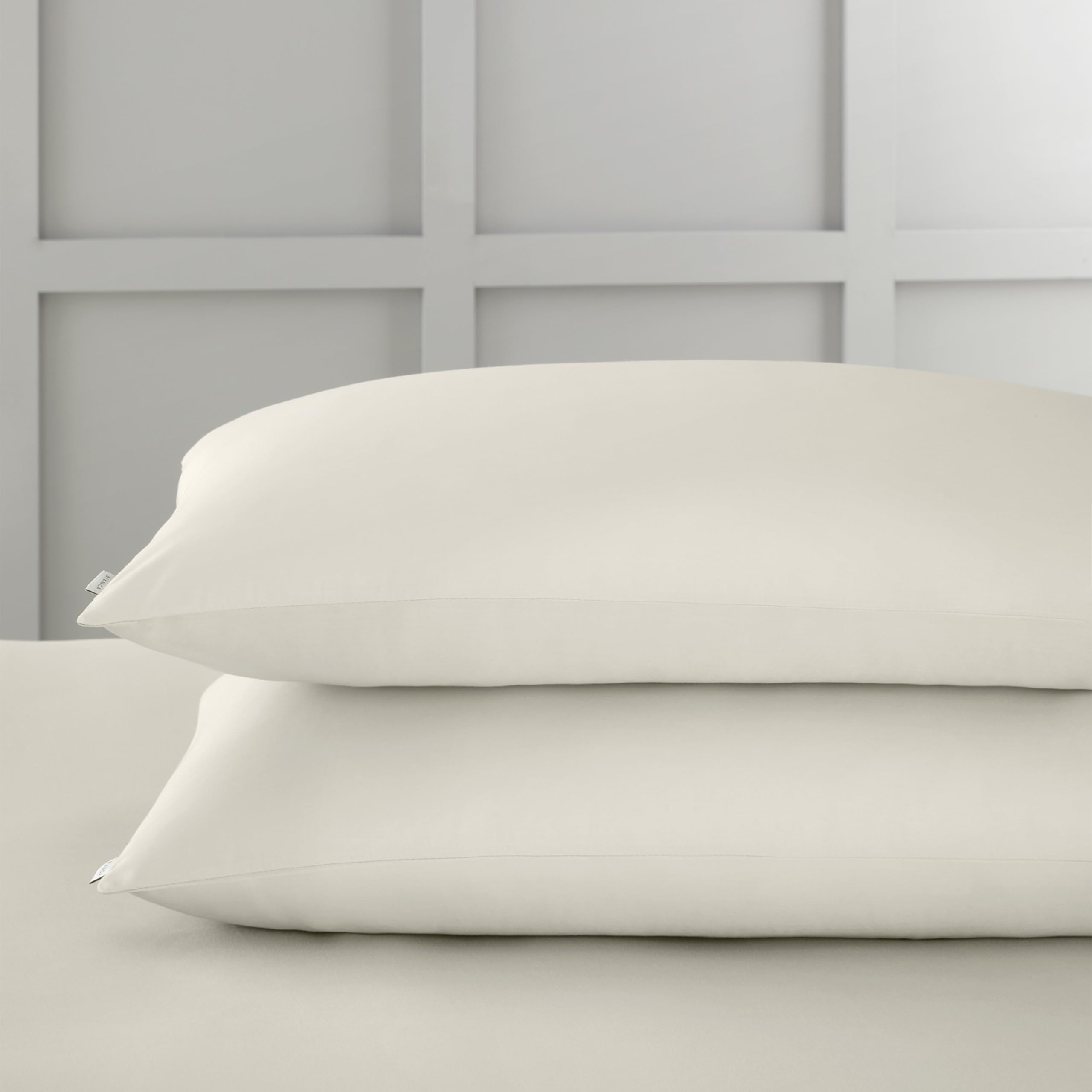 Bianca 400 Thread Count Cotton Sateen Standard Pillowcase Pair Oyster — image 1